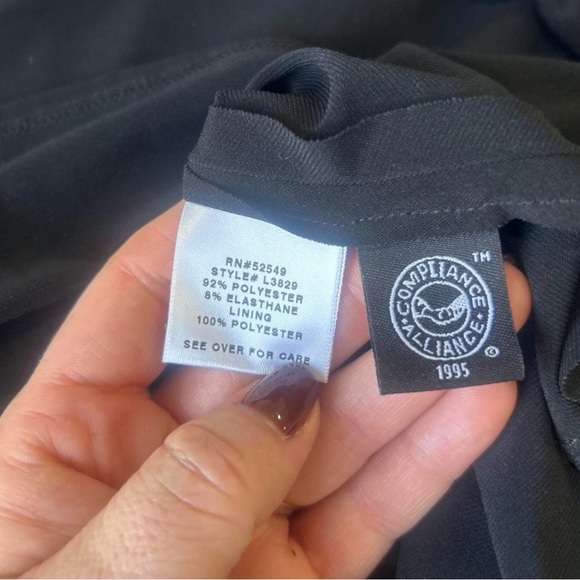 y2k Goth Babydoll Black Bow Ruched Midi Prom Dress Laundry Shelli Segal Size 6 - Picture 4 of 7